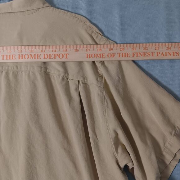 Tommy Bahama Mens XL 100% Silk Shirt  Island Button Up Classic Beige Throwback - Picture 6 of 14
